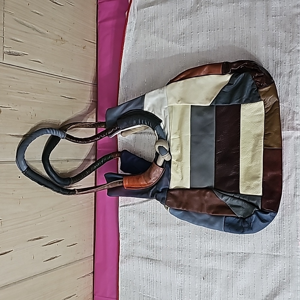 Vintage patch work shoulder bag